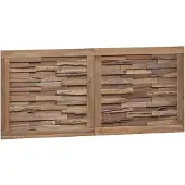 vidaXL Bed Hoofdbord Naturel Massief Teakhout
