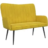 vidaXL 2-Zits Sofa Geel 115 x 61 x 87 cm fluweel