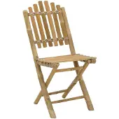 vidaXL Tuinstoel 4 pcs Naturel Bamboe