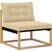 vidaXL Buiten bank set 6 st Wit en Beige