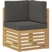 vidaXL Buitenhoekbank Massief Acacia Hout Wit