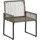 vidaXL Buitenmeubels set 7 st Grijs en Donkergrijs poly rattan