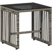 vidaXL Tuinmeubels set, 7 stuks, grijs en donkergrijs, polyrotan