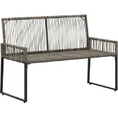 vidaXL Tuinbank 2 -Seater 4 st 110 x 59 x 82 cm poly rattan