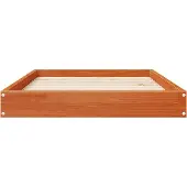 vidaXL Hondenbed Wasbruin 92 x 64 x 9 cm Massief vurenhout