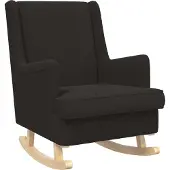 vidaXL Schommelstoel Zwart 62 x 80 x 85 cm Bouclé