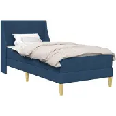 vidaXL Bedframe met matras met hoofdeinde Polyester