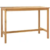 vidaXL Bartafel Naturel 150 x 75 x 105 cm Massief Teakhout