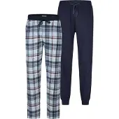 Phil&Co. Pyjamabroek ' Classics ' blauw / donkerblauw / grijs
