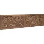 vidaXL Bed Hoofdbord Naturel Massief Teakhout