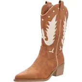 Salinyang Cowboylaarzen crème / camel