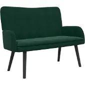 vidaXL 2-Zits Sofa Donkergroen 115 x 61 x 87 cm fluweel