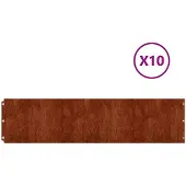 vidaXL Gazonranden 10 stuks 25x103 cm flexibel cortenstaal