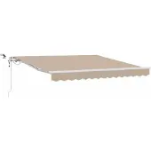 vidaXL Uitschuifbare luifel Beige 300 x 250 cm Polyester