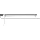 vidaXL Handbediende luifel met LED's Beige en Wit 3 x 2,5 m