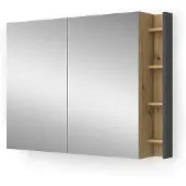 Vicco Edelin Badkamerspiegelkast – 100 x 75 cm met planken Ambachtelijk