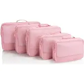 Heys kledingzak EcoTex Packing Cubes Set 5pc Pink roze