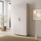 Meubella - Inverly - Schoenenkast - Beige - 92x33x185 cm