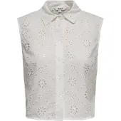 ONLY - ONLALITHEA SL SHORT EMB SHIRT WVN Dames Blouse