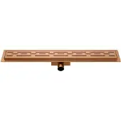 Best design Liora douchegoot brons geborsteld met flens 70cm