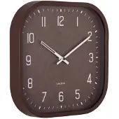 Karlsson Elemental Cuadrado Wandklok | Ø30cm | Chocolate bruin
