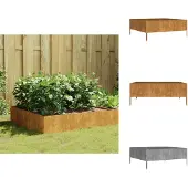 vidaXL Verhoogde plantenbak 100x100x41 cm, staal met cortenstaalafwerking
