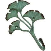 MEA Haakje Ginkgo bladeren turq. 11,3x3,8x18cm