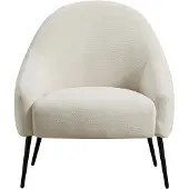Vente-unique Fauteuil van beige gestructureerde stof RIBEDI