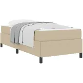 vidaXL Bedframe met matras Lichtgroen Grijs 80 x 200 cm Stof
