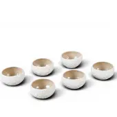 Bricard Barles Stone Kommenset - 6-delig - Ø8,5x4cm - Wit/Taupe