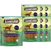 Adventuros Strips hondenkoekjes, vetarm, met hertenvleessmaak 6 x 90 g