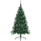 vidaXL Kunststof Voorverlichte Kerstboom met 150 LED Groen 120 cm PVC