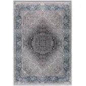 Muratap Star klassiek oosters vloerkleed wasbaar anti slip blauw- 200x290 cm