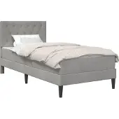 vidaXL Bedframe met matras Lichtgrijs 90 x 190 cm Fluweel