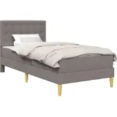 vidaXL Bedframe met matras met hoofdeinde Taupe 100 x 200 cm Stof