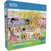 Gibsons Flea Market Moggies Puzzel (100XXL stukjes)
