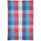 Nils Sundström Sjaal blauw / rood