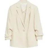 Comma regular fit blazer van lyocellmix met reverskraag