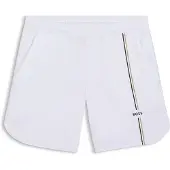 BOSS Heren Game tennisshort wit (L), Sportief, Polyester 50561530