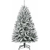 vidaXL Kunstkerstboom met 150 LED Groen en Wit 150 cm PVC en Metalen