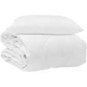 vidaXL All-Season Deken met kussen 2 st Wit Microvezel