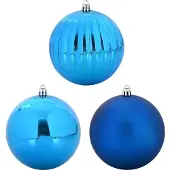 vidaXL Kerstbal Set XL 9 pcs Blauw Ø 15 cm Kunststof LED's