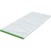 vidaXL Matras Topper Wit en Groen 120 x 200 cm Jacquard Stof