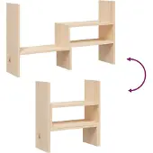 vidaXL Monitorstandaard (39-72)x17x43 cm massief grenenhout