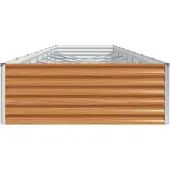 vidaXL Verhoogde plantenbak, lichtbruin, 775 x 100 x 36 cm, verzinkt staal