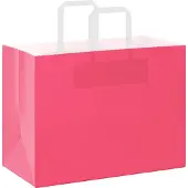 vidaXL Papieren zakken 250 st met hengsels 32x17x25 cm roze