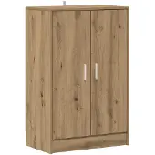 vidaXL Schoenenkast 60x35x92 cm bewerkt hout artisanaal eikenkleur