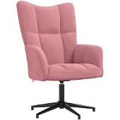 vidaXL Relaxstoel fluweel roze