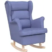 vidaXL Schommelstoel 74x90x102 cm stof jeansblauw