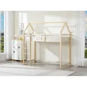 Vente-unique Hutbed hout beige 90 x 190 cm TARZIA